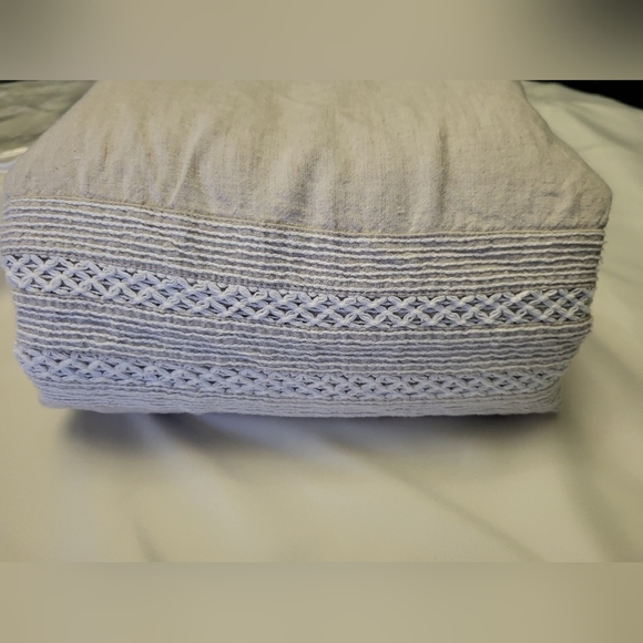 Hotel Collection Madison Hemstitch Linen Duvet Cover FULL / QUEEN - Picture 4 of 13